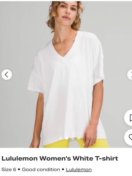 lululemon athletica Tops - lululemon athletica White V-Neck Short Sleeve Tee - Relaxed Fit